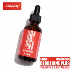 Natural Gut Support Liquid Drops - Natural Dietary Supplement with Berberine, Black Cumin Seed Extract, Chicory Root Fiber, Green Tea Extract, Plant-Based Protein Matrix for Spring Glowup