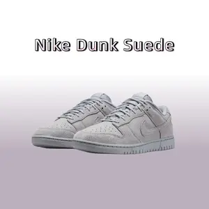 Nike Dunk Suede Leather Low Top Skateboard Shoes Unisex Gray Comfortable & Durable