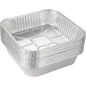 25pack- 8 x 8  foil Pans Disposable Heavy Duty Square baking Cake Pan, Cooking Tins Homemade Breads Oven Pans,Foil Pan, Baking pan Roasting