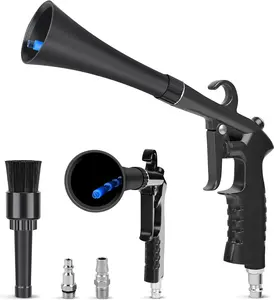 Air Blow Blaster Car Interior Cleaning Gun High Pressure Car Detailing Cleaning Tool with Nozzle and Auto Detailing Dusting Brush for Quickly Blasts Dirt and Dust from Surface Effective Detailed
