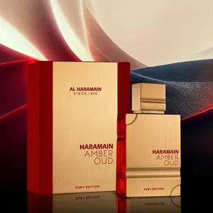 AL HARAMAIN Amber Oud Ruby Edition Eau De Parfum Spray 60ml (2 oz) - Unisex Arabian Perfume for Women & Men, Long-Lasting Amber