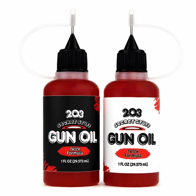 2 Pack Gun Oil Thick High-Viscosity 1 fl oz Formulated for Extreme Temperatures Reduces Wear Protects Against Rust and Corrosion