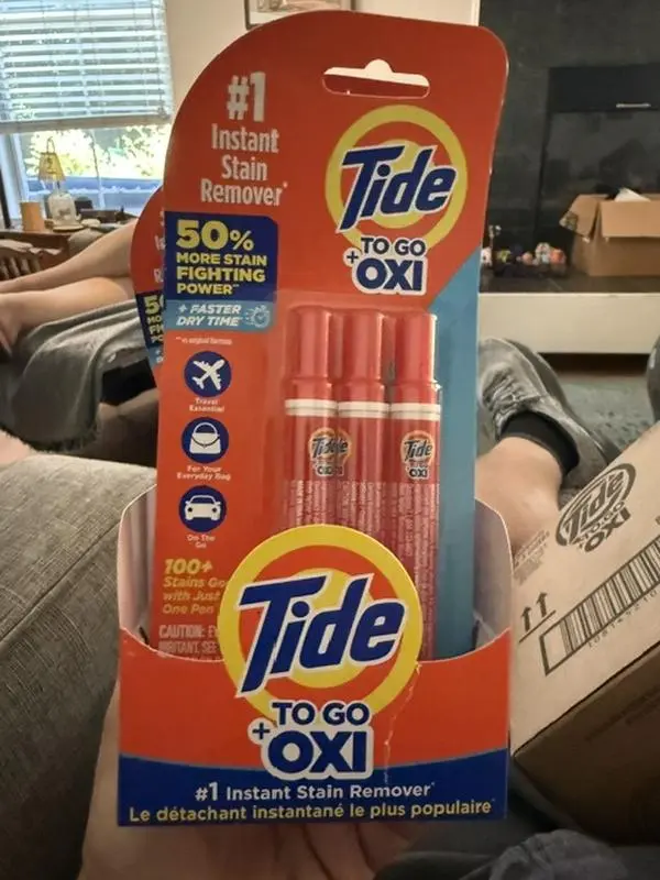 Tide To Go Oxi Stain Remover Pin, Baby & Maternity Laundry Detergent Stick for On-the-Go Stain Treatment Laundry