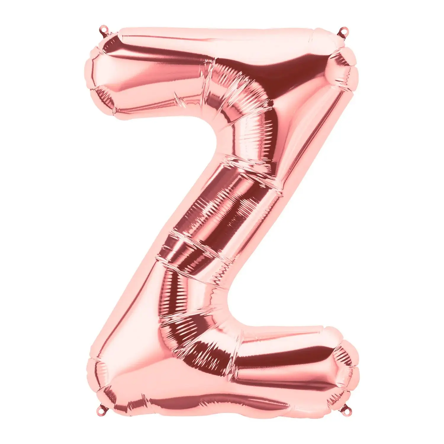 Z-Shaped Rose Gold Mylar Letter Balloon, 34 inches Shiny Glamorous Decor for Birthday, Anniversary Festive & Party Supplies