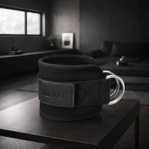 Adjustable Padded Ankle Wrist Cuffs Padded Straps D-Ring Glute Kickback for Cable Machine, Ideal for Glutes Exercises