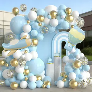 123 Piece Party Decoration Balloon Set, Includes Matte Hot Air Balloons, Fighter Foil Balloons, Balloons, Perfect for Kids' Parties