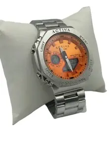 ACTIVA x INVICTA DIGITAL/ANALOG 45.5mm Alloy Silver Orange Face ACWM423-001