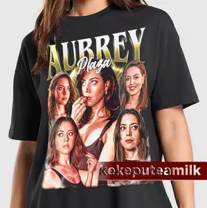 Limited Aubrey Plaza Unisex Softstyle T-Shirt, Aubrey Plaza Vintage 90s Poster Graphic Tee