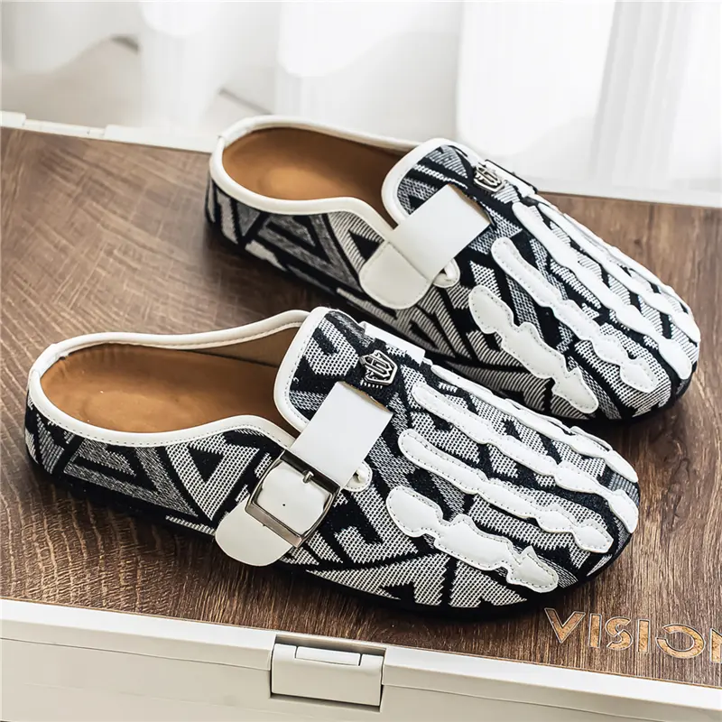 Men's Casual PU Leather Slip-On Loafers - Round Toe, Lightweight PVC Sole, Basic Khaki All-Seasons Clogs, Less Than Ankle Flat Footwear