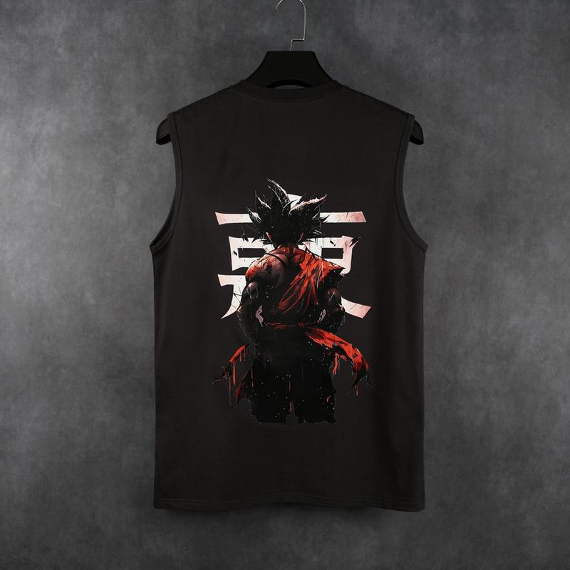 Dragon Ball DBZ Son Gohan Unisex Summer outfits men streetwear 80s 90s graphic tees cotton Anime tank tops men gifts