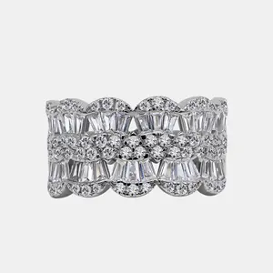 【715】Zircon Lace Fashionable Ring - Elegant, Fashion, Wedding, Party Jewelry Gift