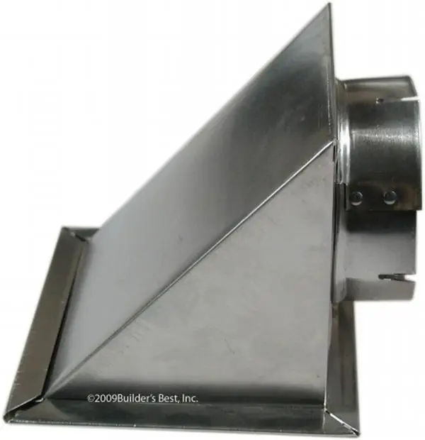 Builder's Best Inc Aluminium Dryer Eave Vent with Backdraft Flapper, Flush Mount, Snap-Lock Design, 5.63x7.5x6.25 Inches, Model 110166, 5.63 X 7.5 X 6.25 Inches