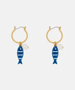 Blue Fish Earrings