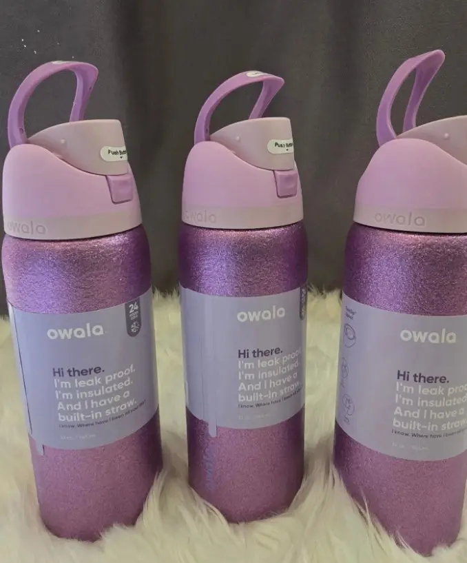 Owala FreeSip 32oz Insulated Water Bottle So Eggstra Purple NEW Leak Proof-SALE