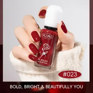 KUDAN Flower Language Series Water-Based Quick Dry Peel Off Nail Polish, High Gloss Long Lasting, Non-Toxic & Safe, 39 Colors Available, Perfect for Dating Commute & All Occasions, Home DIY Ideal Gift
