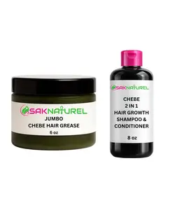 BUNDLE CHEBE HAIR GREASE & SHAMPOO Rosemary Fenugreek Hair Growth oil - Long Hair - Thick Hair -  Hair Growth - Indian Ayurverdic Hair growth oil - Rosemary Hair Oil - Hibiscus Hair growth oil - Chebe Hair Growth Organic - Herbal Haircare Peppermint