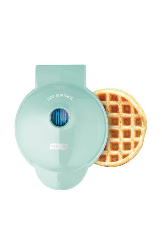Dash Mini Waffle Maker DMW001 - 4" Snack-Sized Waffles, Dual Nonstick Surfaces, Compact & Lightweight, 350 Watts, Includes Recipe Guide