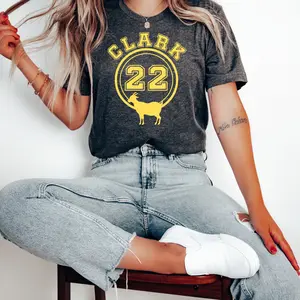 Personalized Clark 22 Goat Shirt Jersey Championship Basketball Tshirt Vintage Retro Unisex Adult Iowa Fan Shirt, Gifts for Boyfriend, Gifts for Dad, Gifts for Girlfriend, Gifts for Husband, Gifts for Mom, Personalized Gift 80AQF 7283