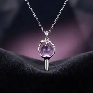 KPop Light Stick Necklace for Fans –ARMY Inspired Choker, Cute Pendant Choker, Fan Support Jewelry Gift, Collarbone Chain