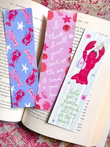 Bookmark Club Sets - 3 Double-Sided Linen Bookmarks