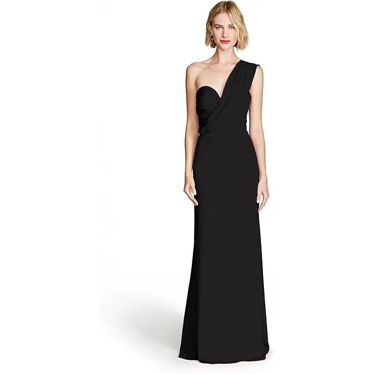 HALSTON Womens Roselle Crepe Gown SIZE 12