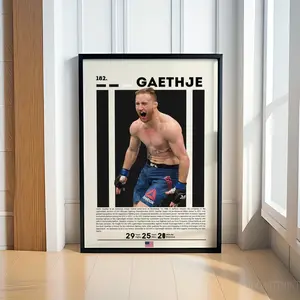Justin Gaethje Poster, MMA Poster, Sports Poster, Motivational Poster, MMA Decor, Fitness Poster, Man Cave Art, Gift For Him