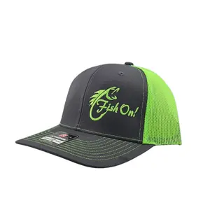 Fish On, Embroidered Richardson 112 Snapback Trucker Hat