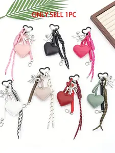 Bag Charm Heart-Shaped Spring Clasp Bag Charm Multiple Colors Available High Quality Fashionable And Versatile Two Ways To Wear Gift To A Friend Couple Gifts Suitable For Bags And Keys Keychain Bag Decoration