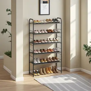 Black Friday SUOERNUO 2/3/4/5 Tier Premium Shoe Storage Organizer Adjustable Rack for 8/12/16/20 Pairs, Entryway & Closet Space Saver, Black Friday Exclusive, Heavy-Duty Steel Frame with Non-Slip Coating, Easy Assembly for Home & Office