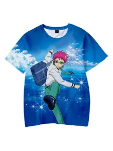 Saiki Kusuo No Sai Nan T-shirt Printed Harajuku Fun T-shirt for Men and Women Summer Kawaii Japanese Unisex Anime Top