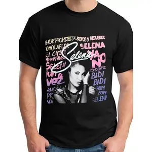 Selena Quintanilla Vintage Anime Graphic Men's T-Shirt - 100% Cotton Crew Neck Tee with Vibrant Geometric Print, Machine Washable, All-Season Comfort - Perfect Gift for Dad, Fans & Pop Culture Enthusiasts, Anime T Shirt, Comfortable Fit Shirt