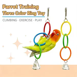2-Pack Bird Toys, Parrot Chew Bell Hanging Decor, Chain Toy for Various Pet Birds, Sound-Producing Cage Accessories, Stress Relief