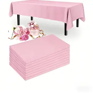 8pcs Set - Plastic Tablecloth, Fit For Rectangular Tables, Light Green Disposable Tablecloth, Waterproof Sage Green Tablecloth, Suitable For Birthday, Bridal Wedding, Baby Shower, Back To School, Kids School Supplies, Backpacks