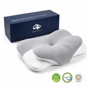 Cooling Memory Neck Pillow, Adjustable Ergonomic Memory Foam Neck Pillow with Cervical Support, Breathable Removable Cooling Pillowcase, Gift for Mom