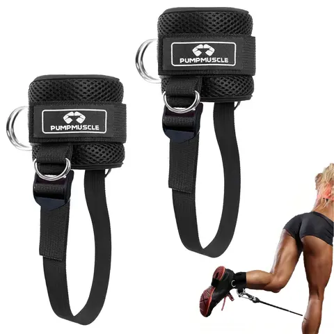 Ankle Strap, 1 Pair Adjustable Ankle Cuff for Cable Machine Kickbacks, Comfort Padded Gym Workout Ankle Strap for Butts, Leg Kickbacks, Glute Fitness Accessories Workout Accessory