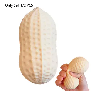 1/2 PCS Peanut Squishies Toys, Peanut Shaped Slow Rebound Squeeze Toy, Anxiety Squishies, Fidget Cube Stress Relief, Cute Anxiety Relief Toy,Squeeze Dough Ball Stress Relief Hand Toys, Mystery Dumpling Squishy,  Decompression Dough for Adults & Kids