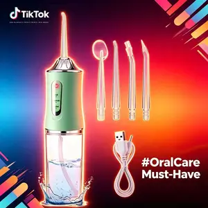 Portable Smart Electric Water Flosser, Rechargeable 3 Modes, Teeth Hygiene Cleaner, Model A10, 800mah Lithium Ion Battery, New Condition