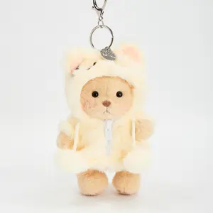 Getahug 5.9 Inches Yellow Bunny Brown Mini Bear Keychain Bag Charm Gift