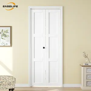 EASELIFE- Bifold Sliding Barn Door 3 Panel Manufactured Wood With Installation Hardware Kit