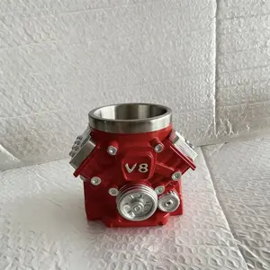 Retro Engine Coffee Mug, V8 Engines Stainless Steel Cup, Personalized Double Wall Insulation Car Mug with Handle Perfect for Father's Day, Christmas, Husband, Mechanic, Car Enthusiast