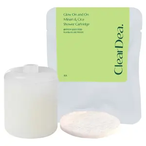 Glow On and On Minari & Cica Shower Cartridge – Vitamin C Filter Refill for Calm, Clear Skin – Fragrance-Free, Easy to Replace, Stocking Stuffer Skincare Gift