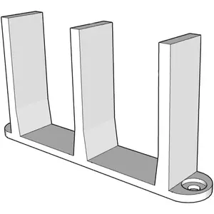 3-Pack Sliding Closet Door Floor Guide Bracket | Universal Fit for /8" Width Bypass Doors (White) |