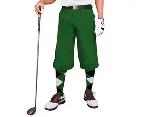 Golfknickers.com 'Par 3' Mens Dark Green Microfiber Golf Knickers