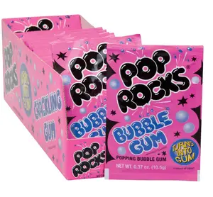 Pop Rocks Bubble Gum Popping Candy –  Fizzy Candy Packs- 24 Pack