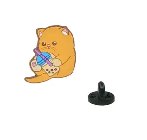 Boba Cat Apparel Pin Badge Pin Lapel Pin Yazzle Dazzle