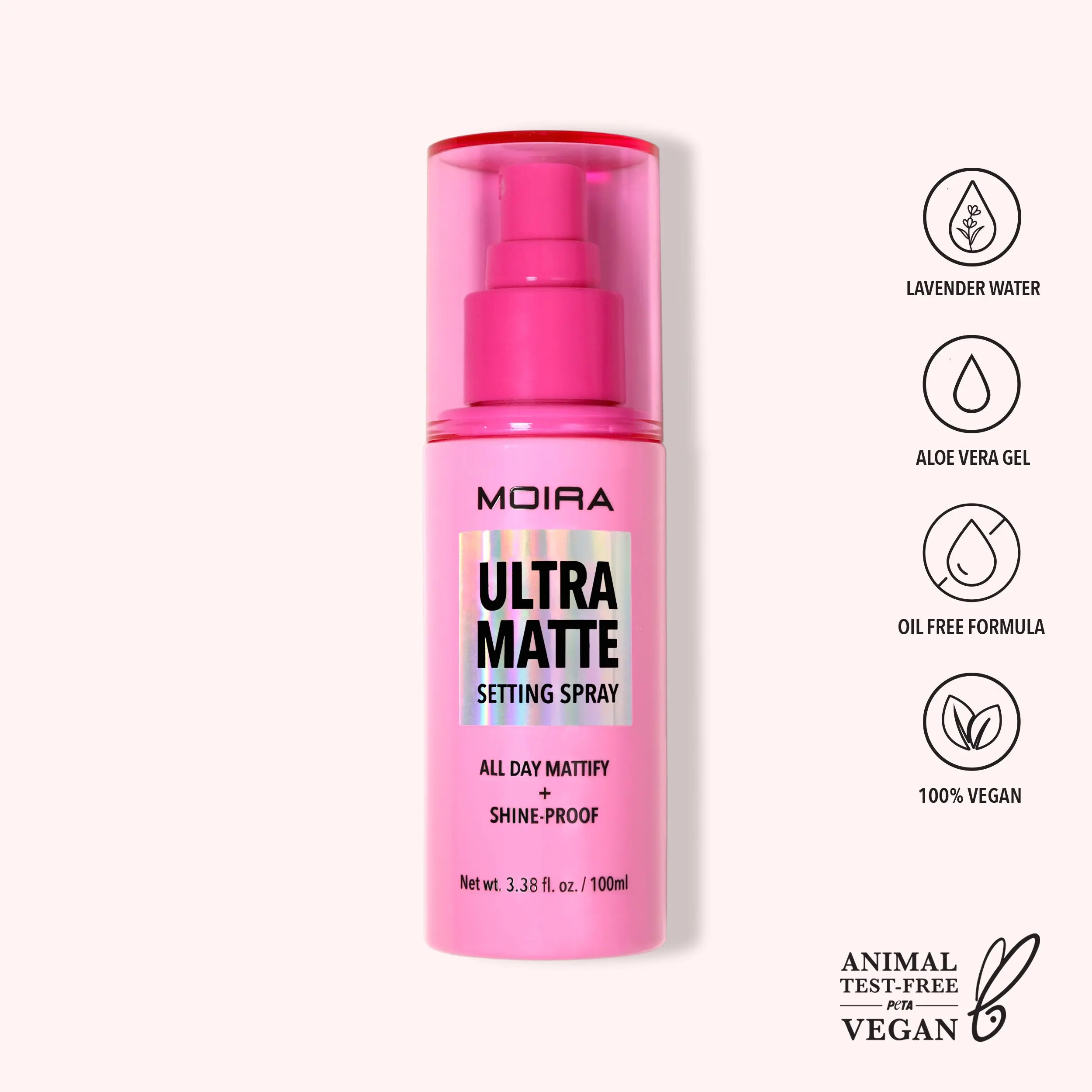 MOIRA | Ultra Matte Setting Spray | Oil-Control Setting Spray for Long-Lasting Matte Makeup