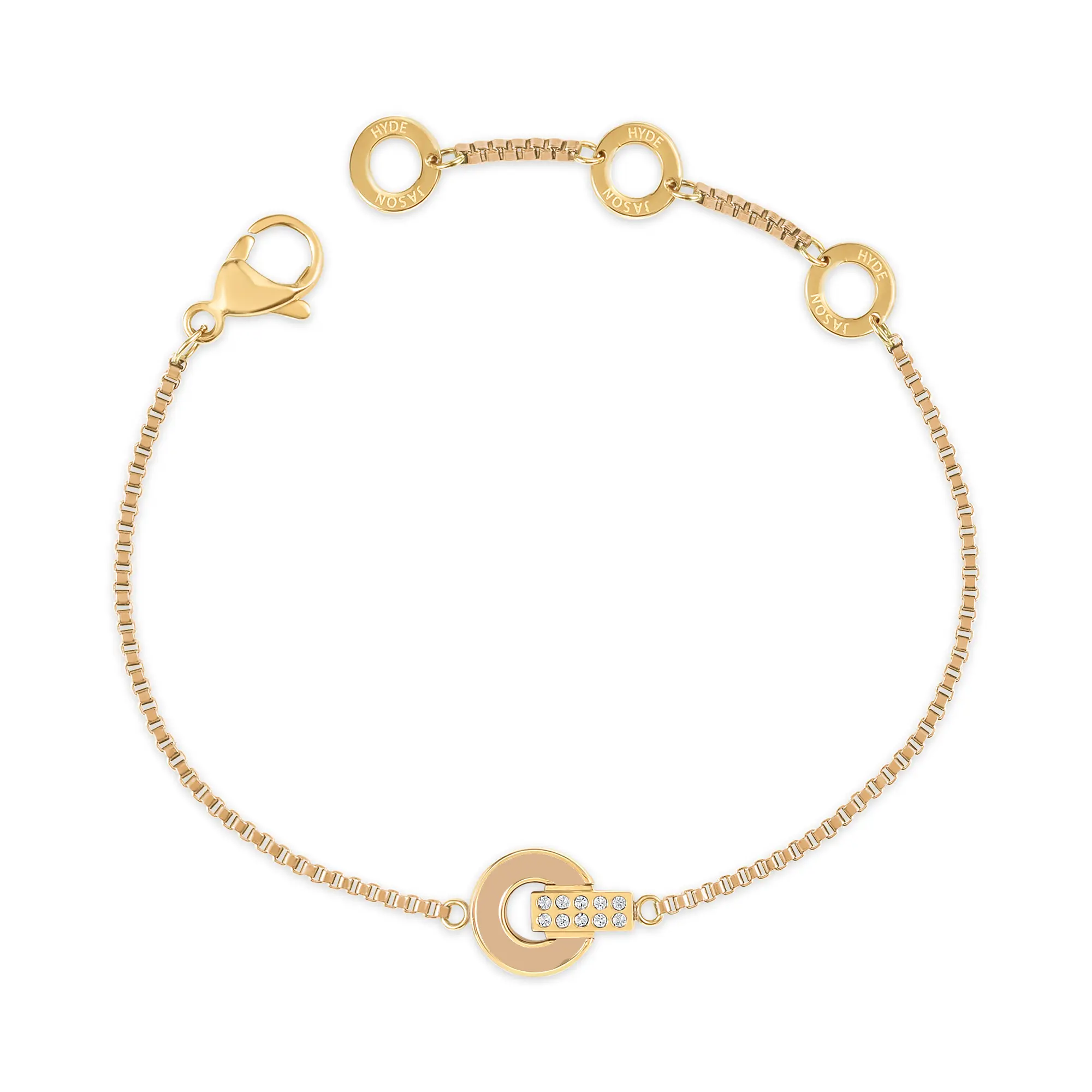 NEREIDA BEIGE CHIP BEIGE BRACELET WITH ZIRCONIA