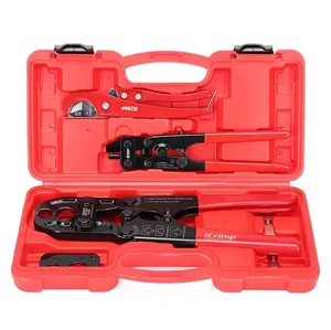iCrimp Combo Pex Pipe Crimping Tool Set for 1/2 and 3/4-inch Copper Ring, meets ASTM 1807, Copper Ring Crimper, Removal Tool and Pex Tubing Cutter
