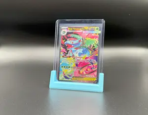 Premium 3D Printed Card Stand 3-Pack - Durable Lightweight PLA+ Filament Display Stands for Top-Loaded Trading Cards - Ideal for Pokémon Sports Cards TCGs & Gifts