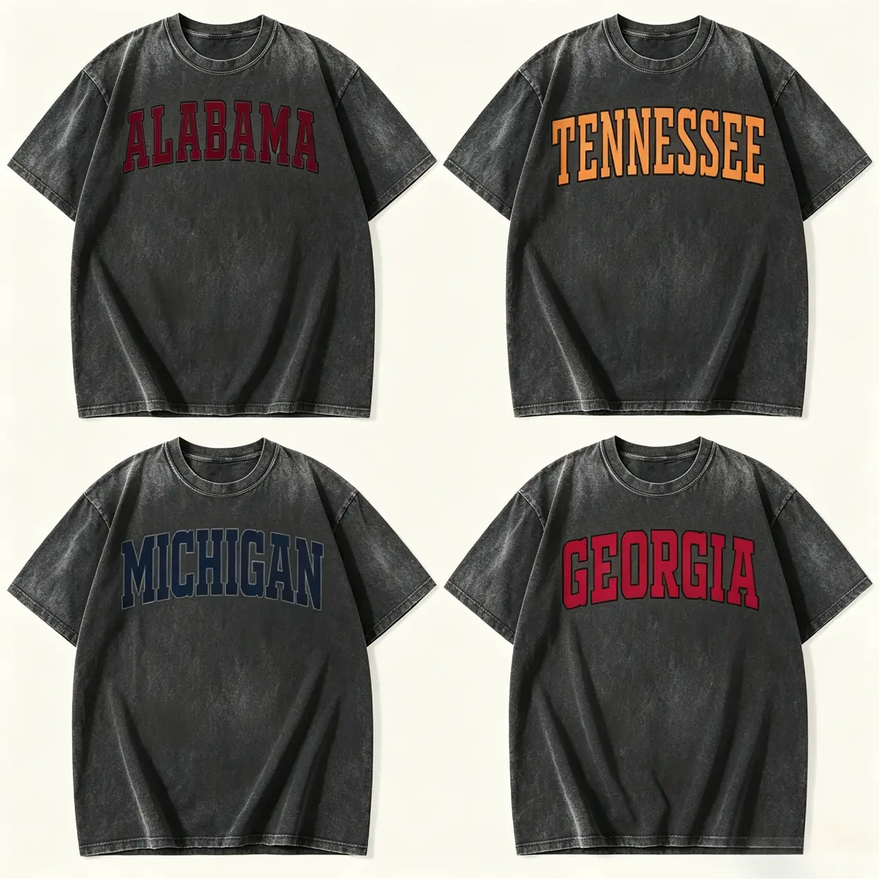Vintage Varsity T-Shirt – Distressed College Athletic Tee, Unisex Classic Fit Cotton Shirt, Retro Campus Style,Men Women Daily Casual Outfit